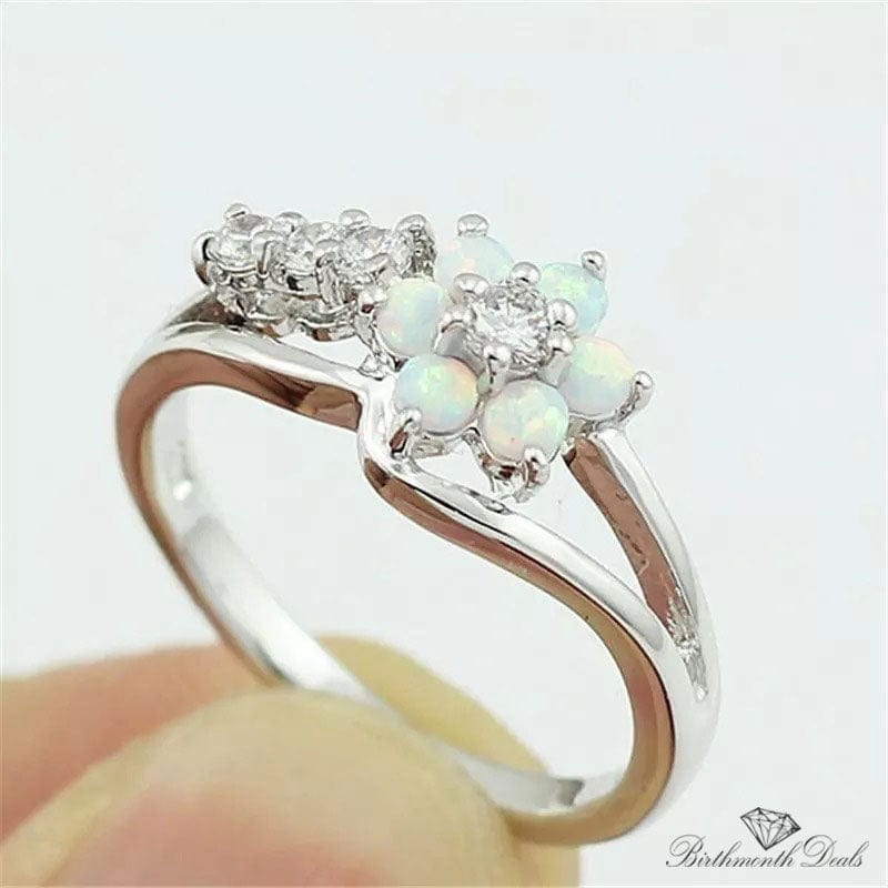 October Opal Birthstone Ring - Birthmonth Deals