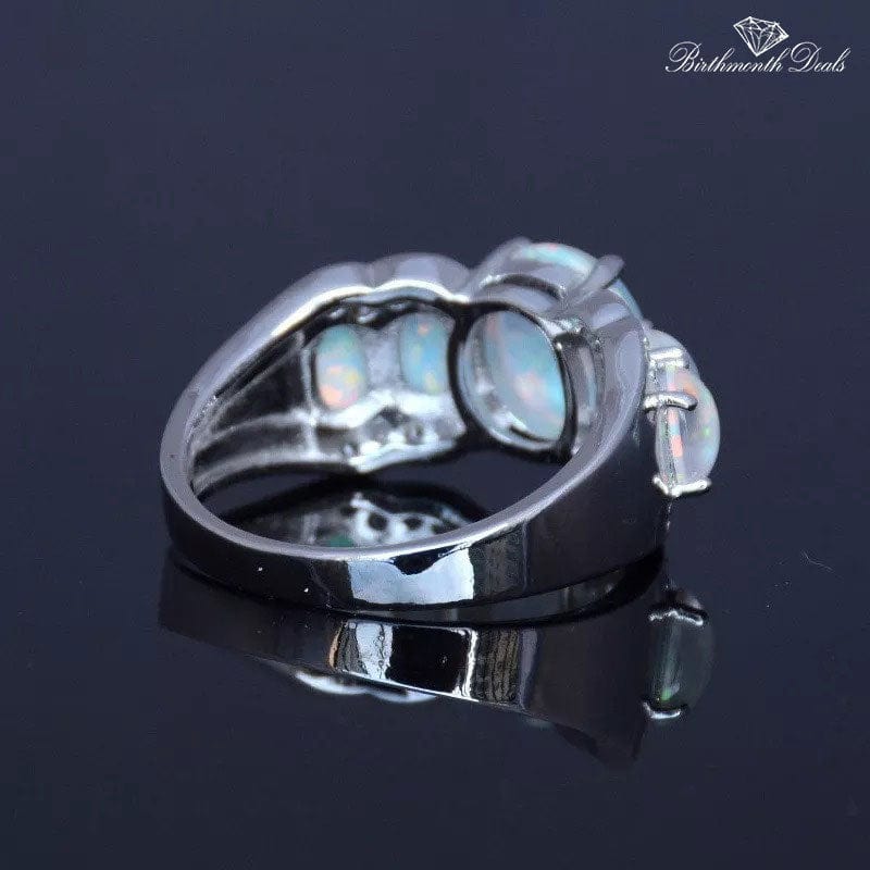 October Opal Birthstone Ring - Birthmonth Deals