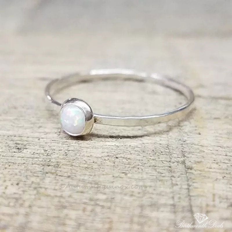 October Opal Birthstone Ring - Birthmonth Deals