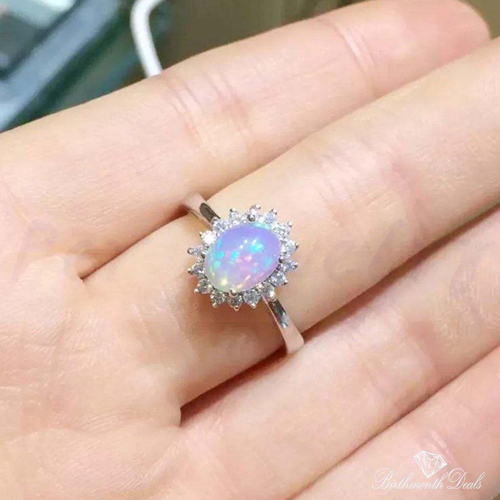 October Opal Birthstone Ring - Birthmonth Deals