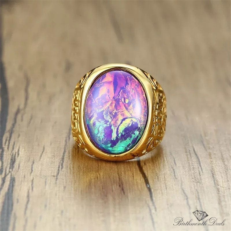 October Opal Birthstone Ring - Birthmonth Deals