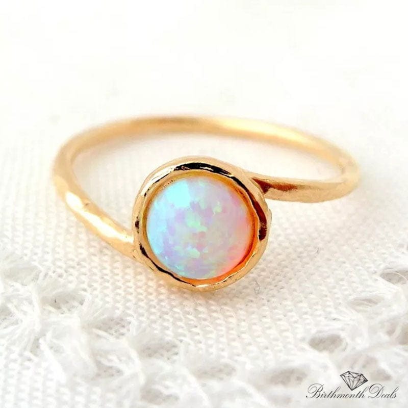 October Opal Birthstone Ring - Birthmonth Deals