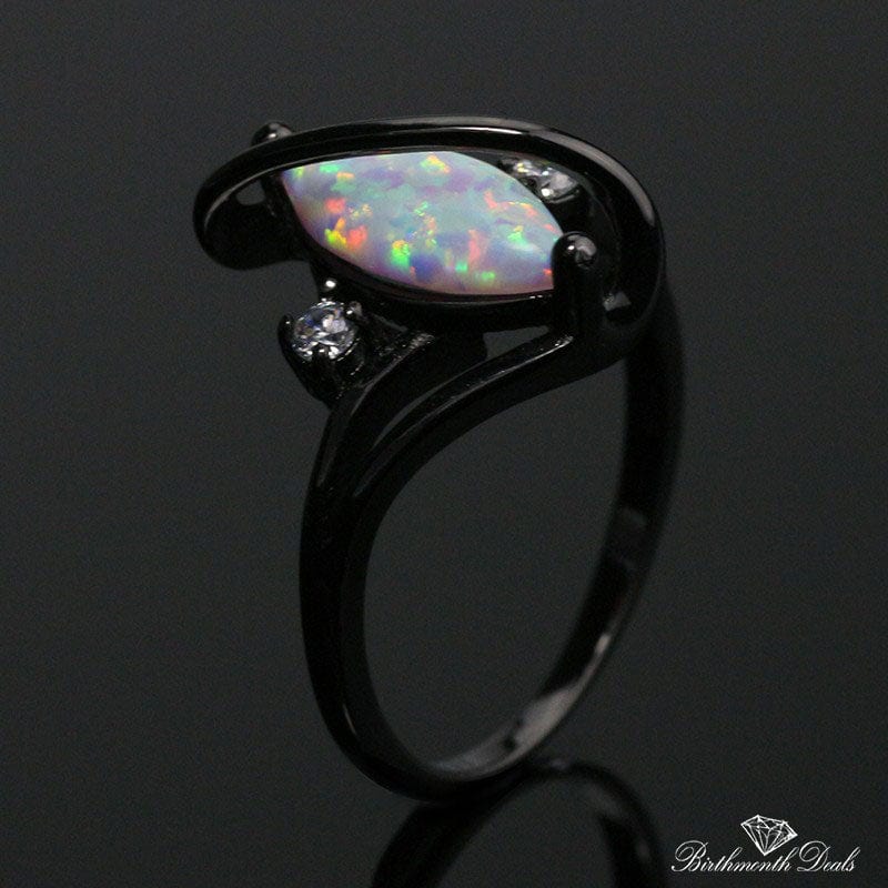 October Opal Birthstone Ring - Birthmonth Deals