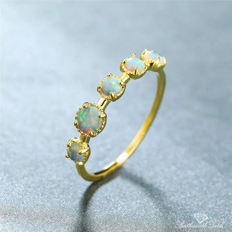 October Opal Birthstone Ring - Birthmonth Deals