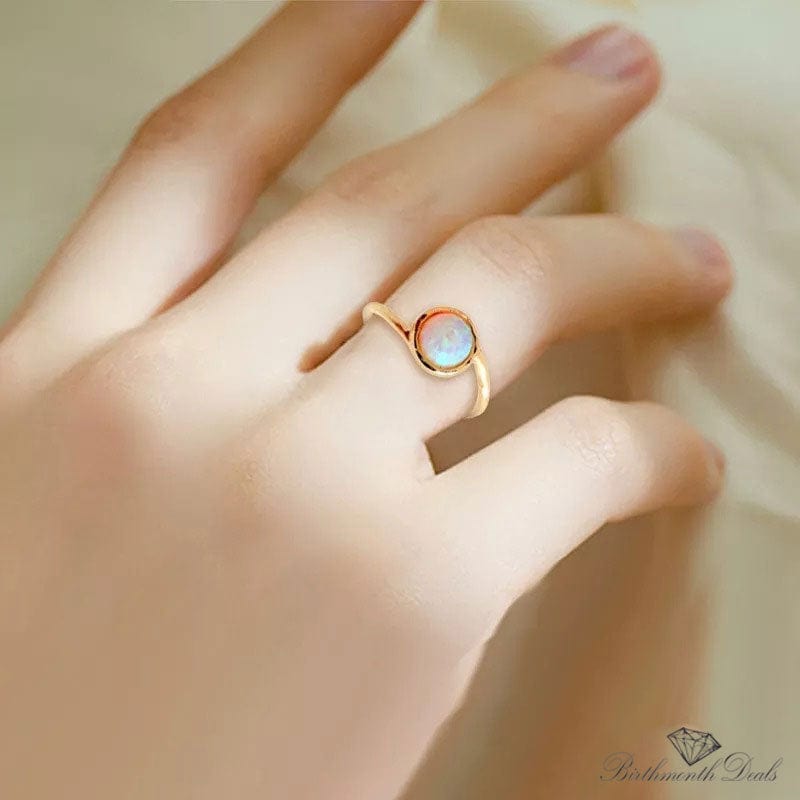 October Opal Birthstone Ring - Birthmonth Deals