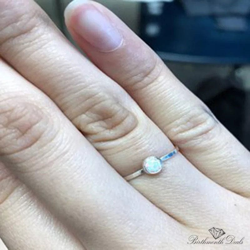 October Opal Birthstone Ring - Birthmonth Deals