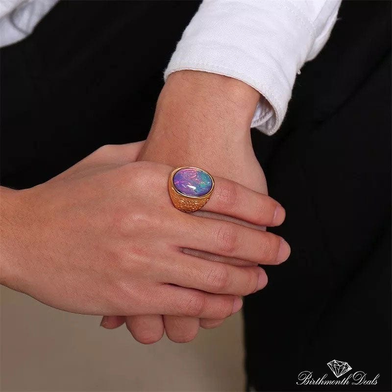 October Opal Birthstone Ring - Birthmonth Deals