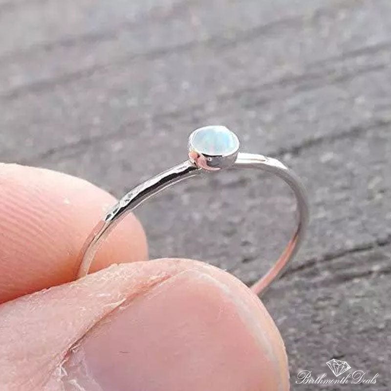 October Opal Birthstone Ring - Birthmonth Deals