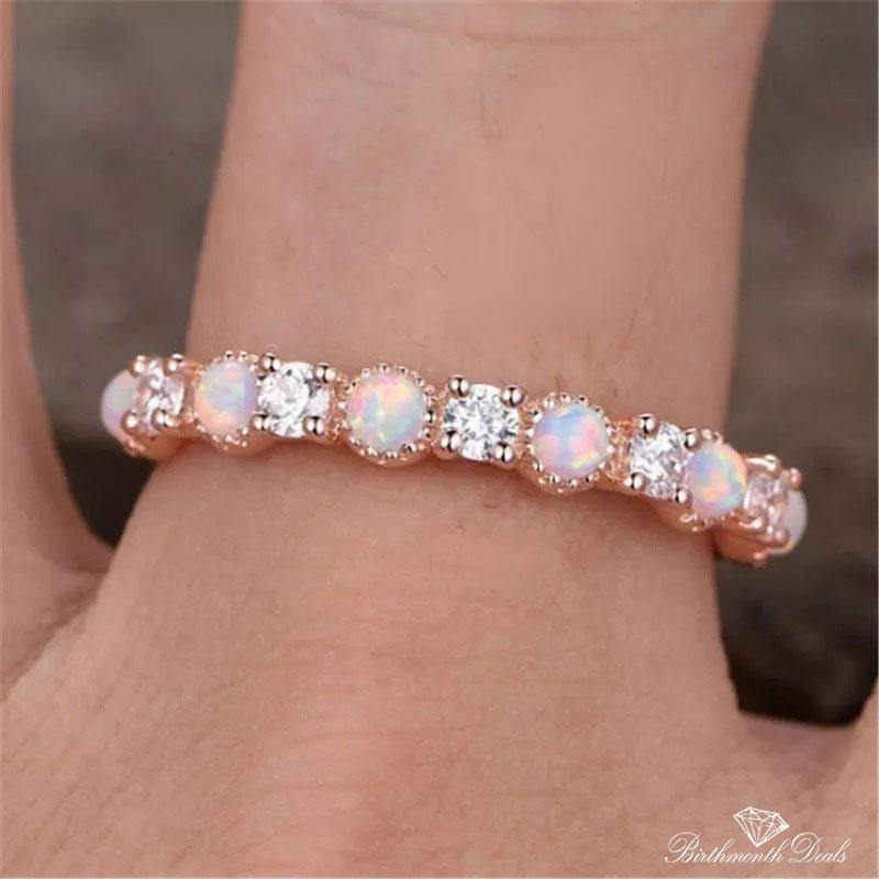 October Opal Birthstone Ring - Birthmonth Deals