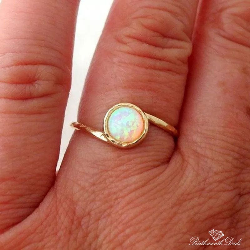 October Opal Birthstone Ring - Birthmonth Deals