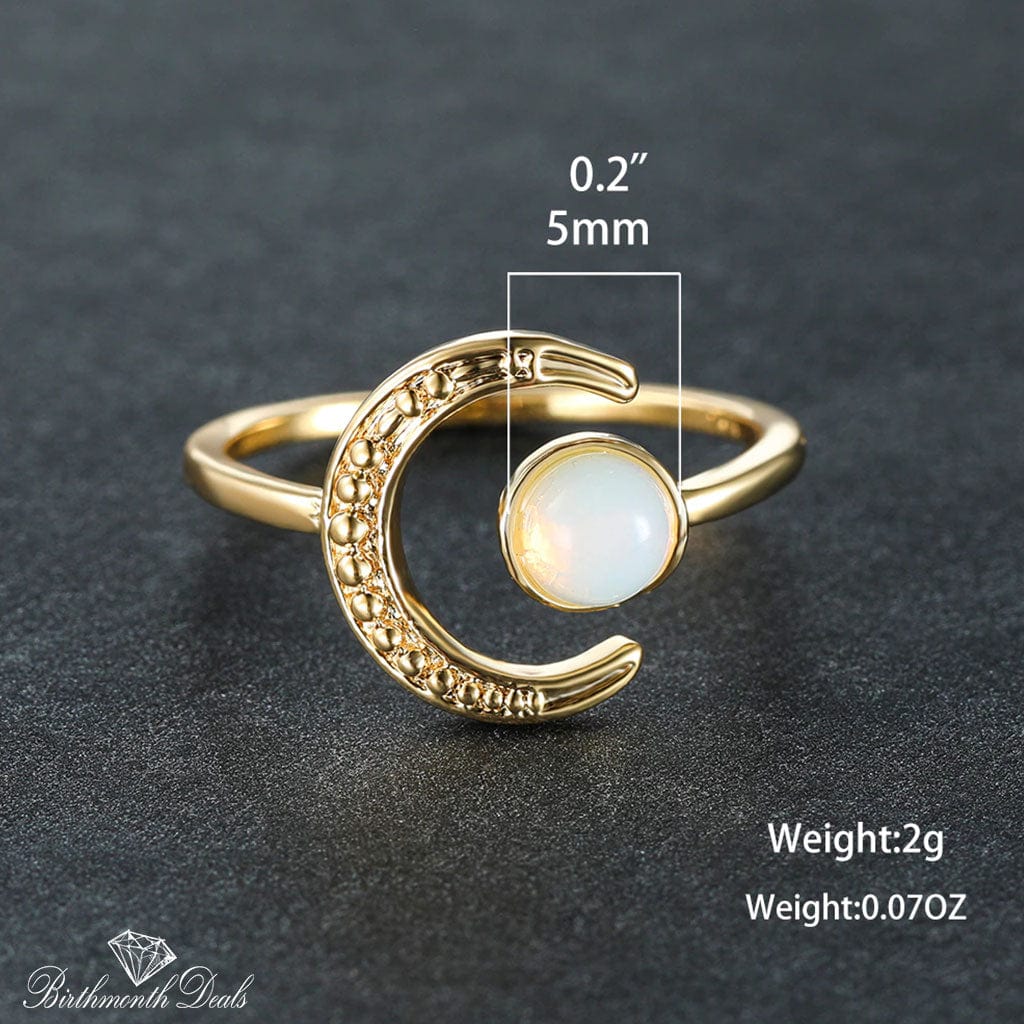 October Opal Birthstone Ring - Birthmonth Deals