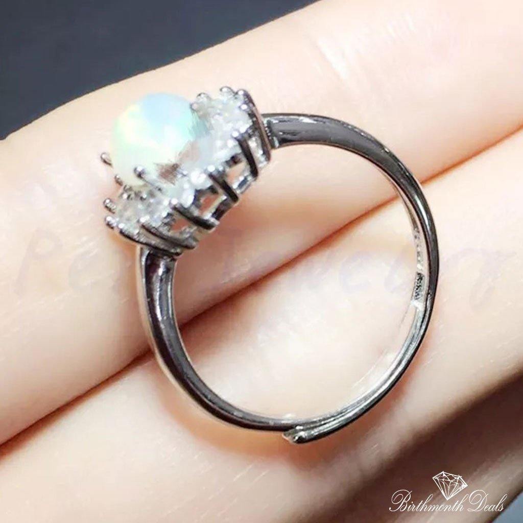 October Opal Birthstone Ring - Birthmonth Deals