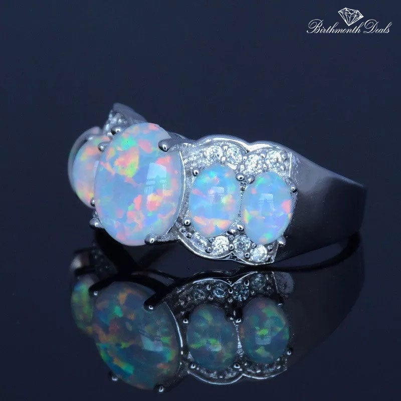 October Opal Birthstone Ring - Birthmonth Deals