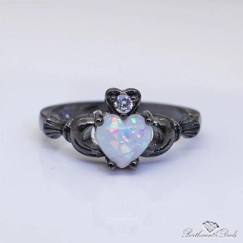 October Opal Birthstone Ring - Birthmonth Deals