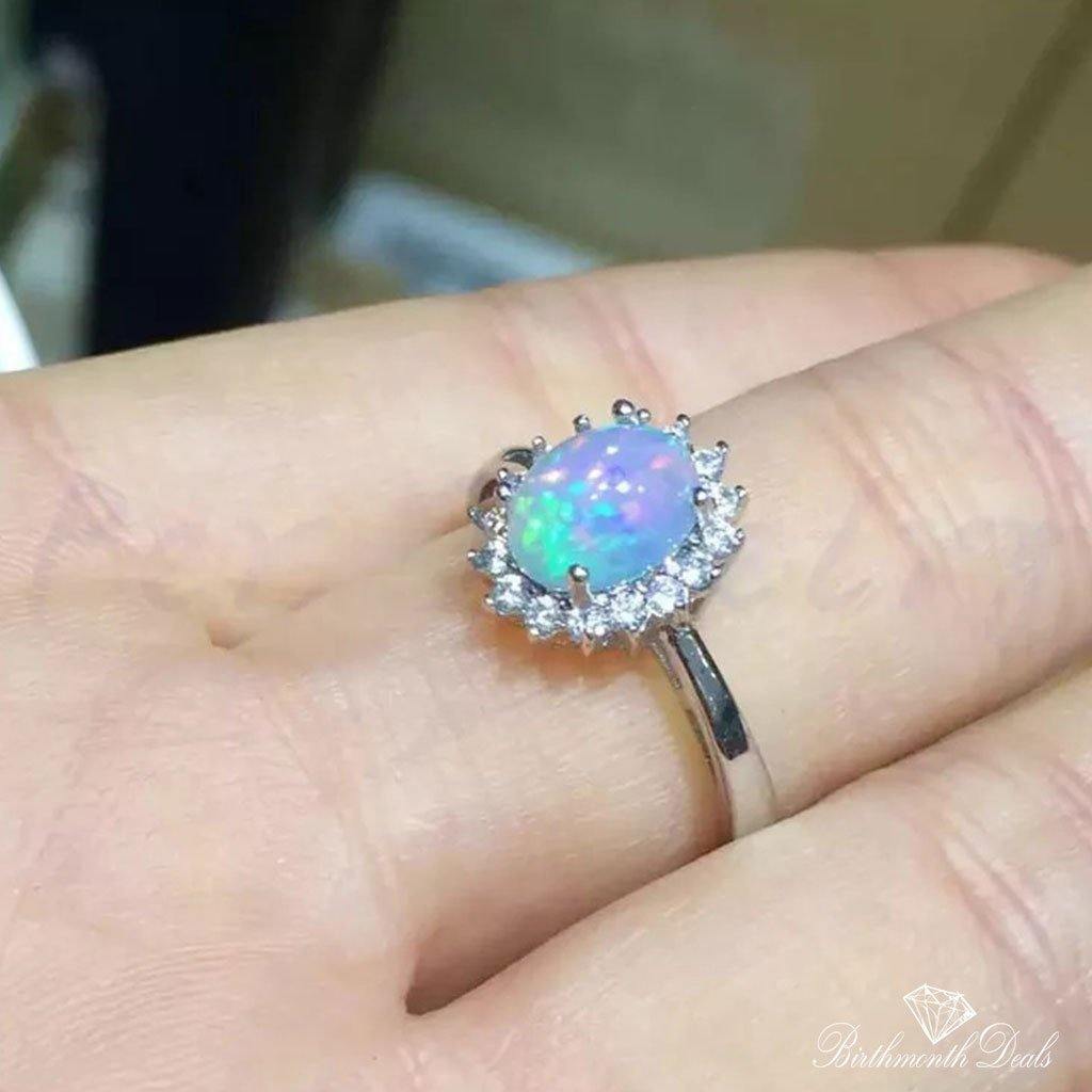 October Opal Birthstone Ring - Birthmonth Deals