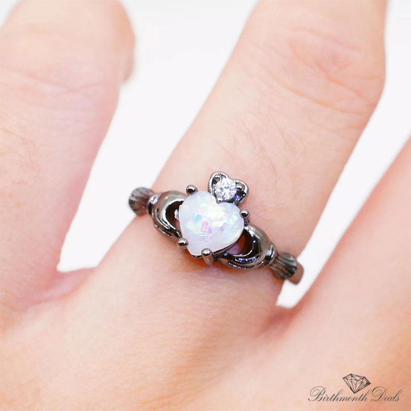 October Opal Birthstone Ring - Birthmonth Deals