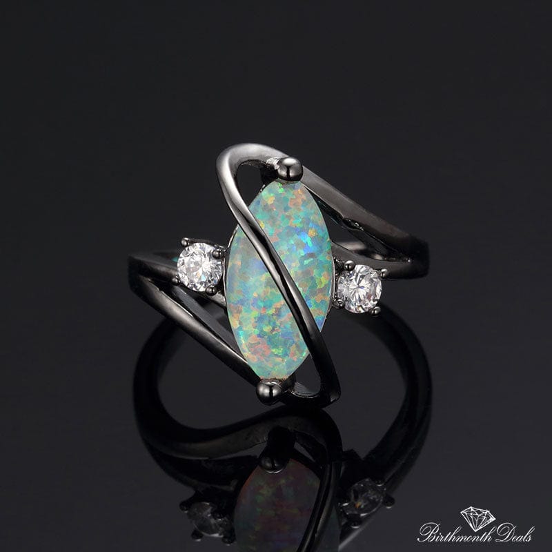 October Opal Birthstone Ring - Birthmonth Deals