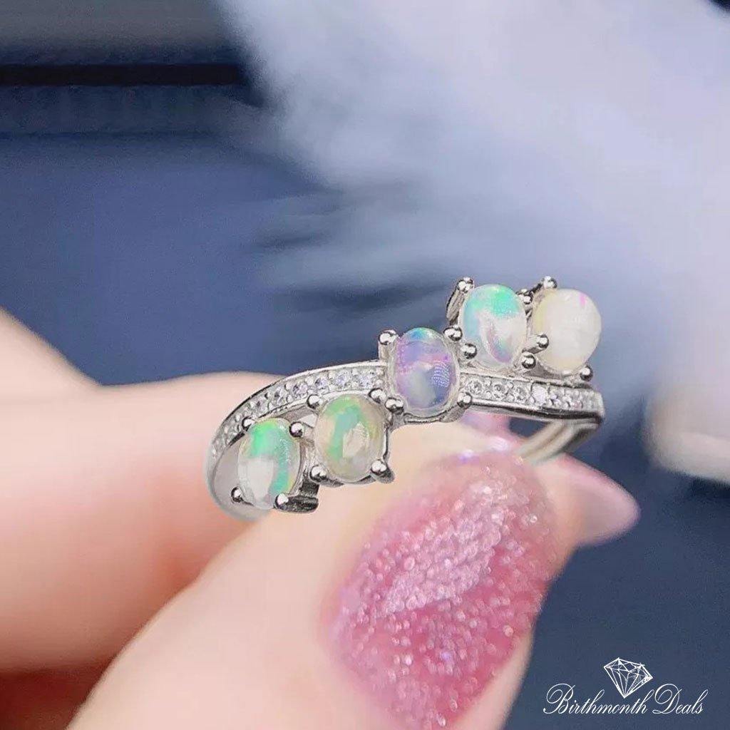 October Opal Birthstone Ring - Birthmonth Deals