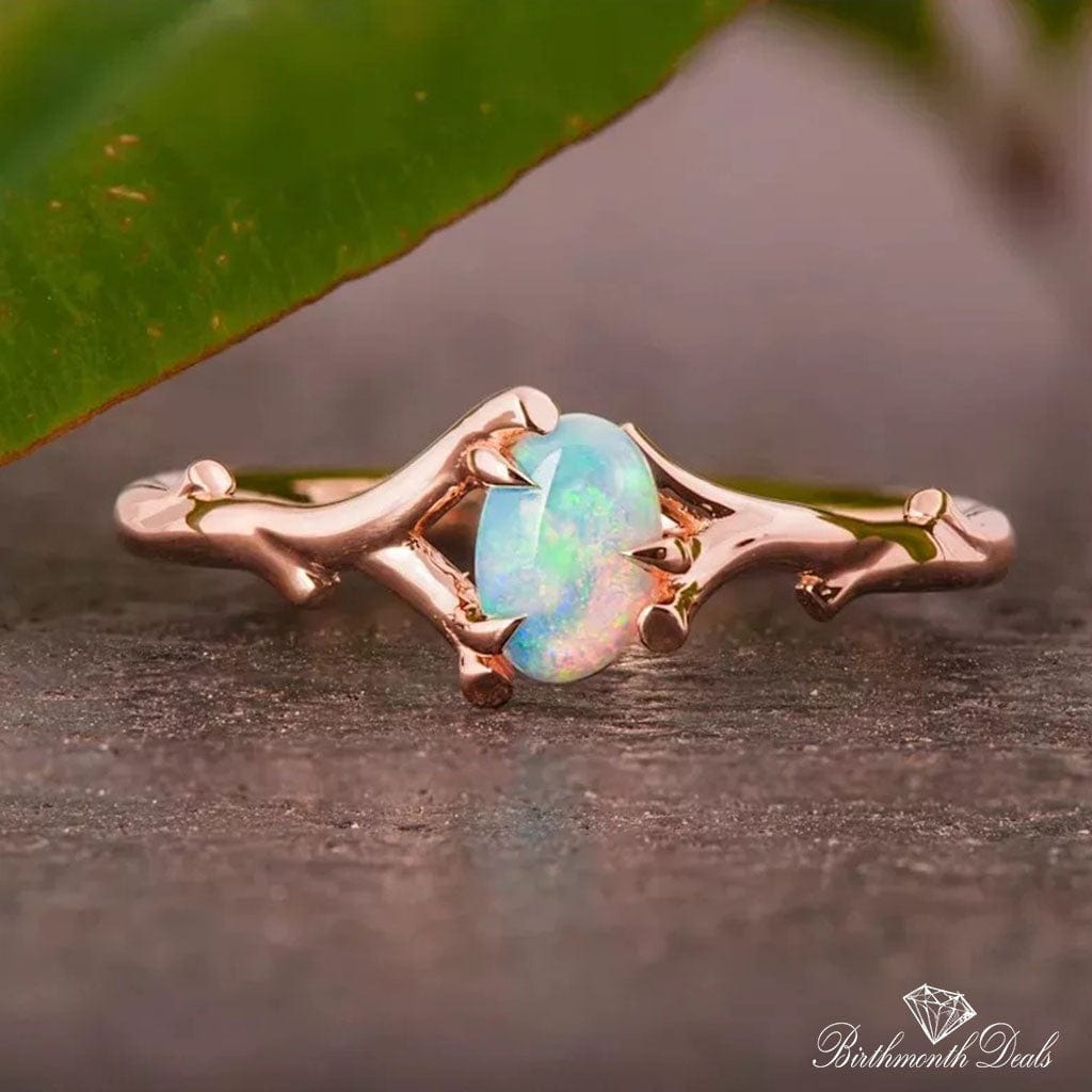 October Opal Birthstone Ring - Birthmonth Deals