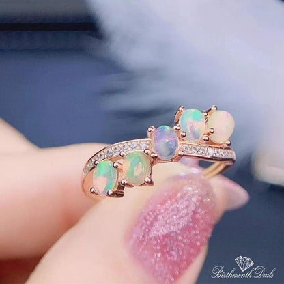 October Opal Birthstone Ring - Birthmonth Deals