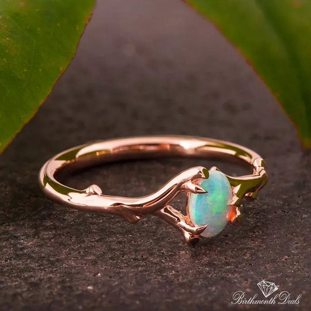 October Opal Birthstone Ring - Birthmonth Deals