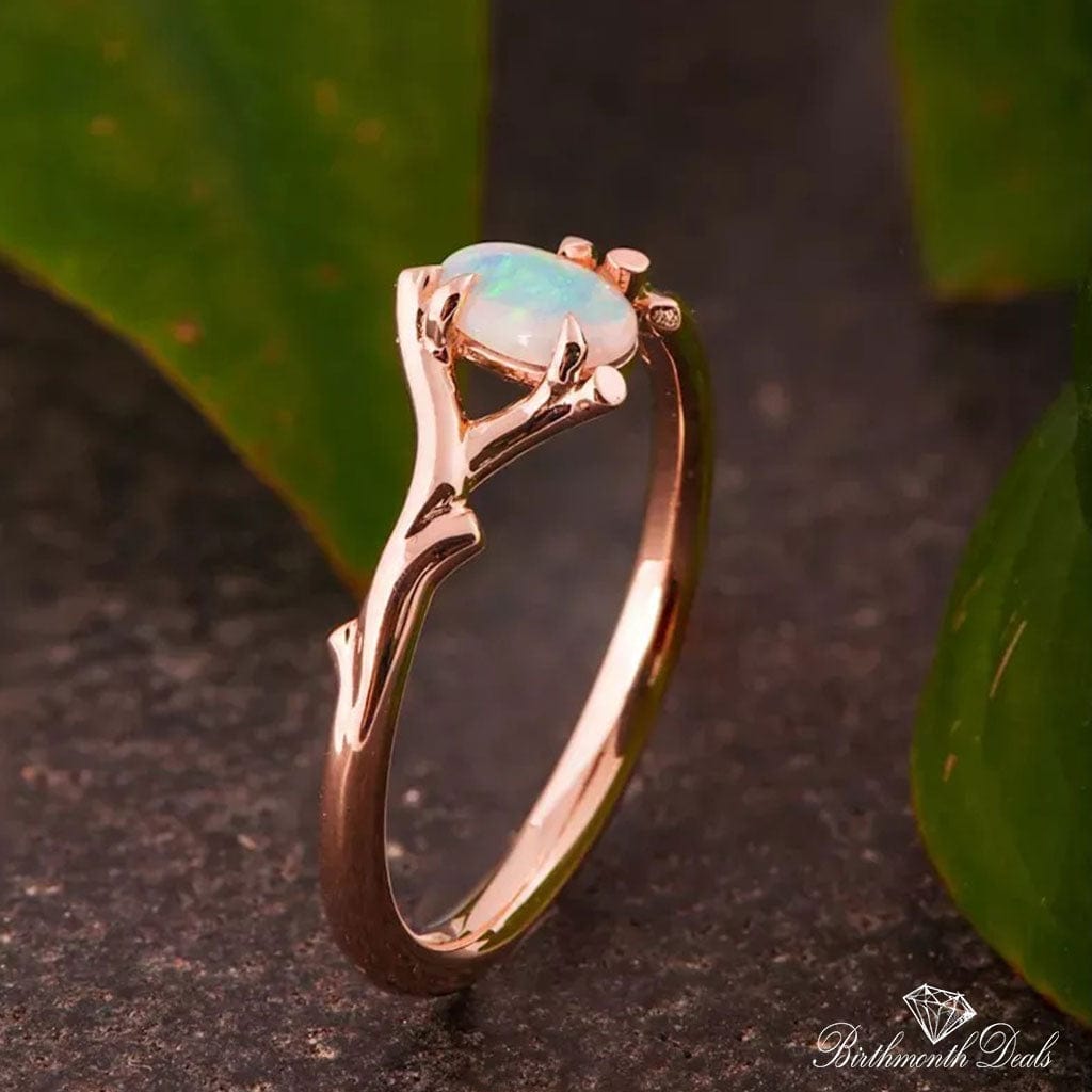 October Opal Birthstone Ring - Birthmonth Deals