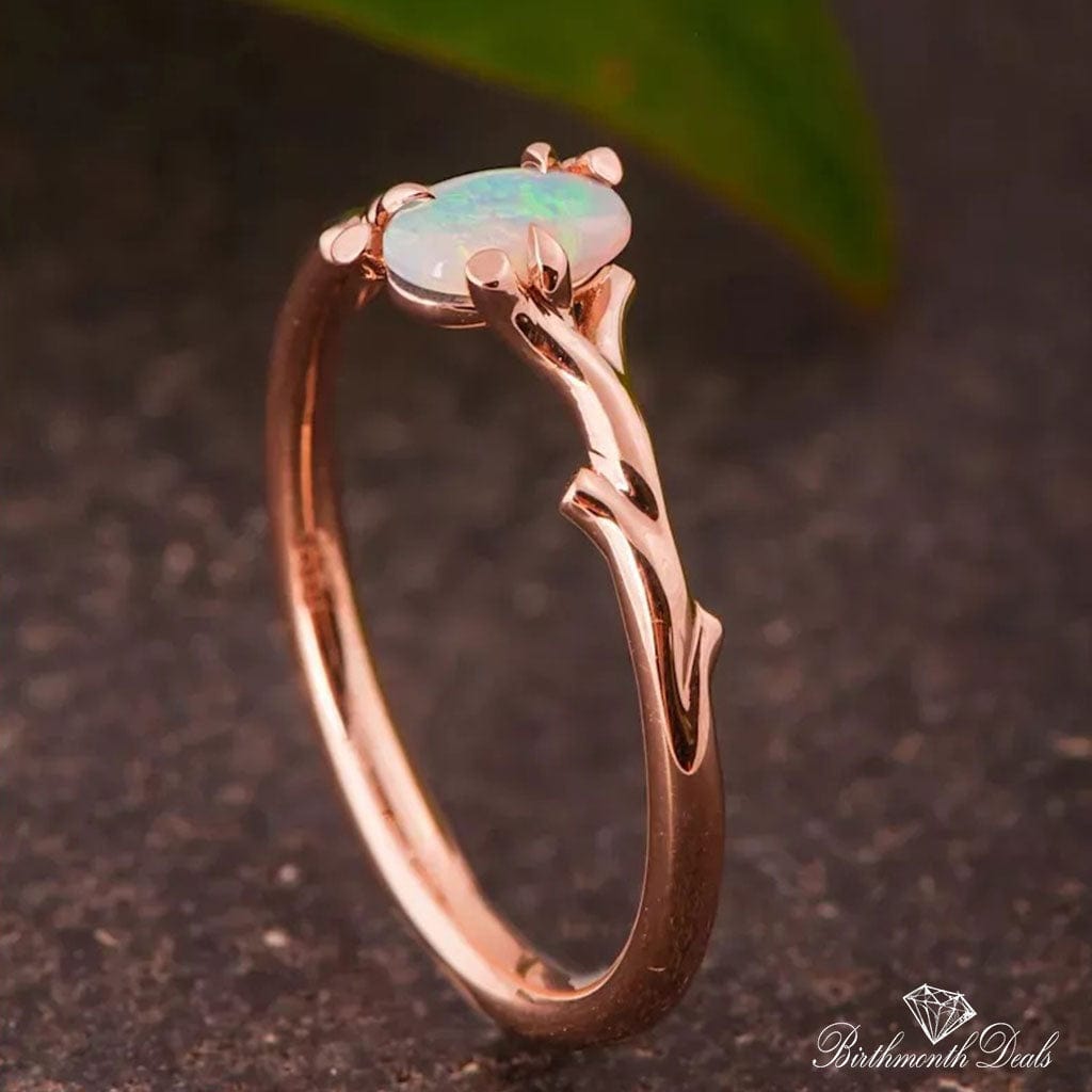 October Opal Birthstone Ring - Birthmonth Deals