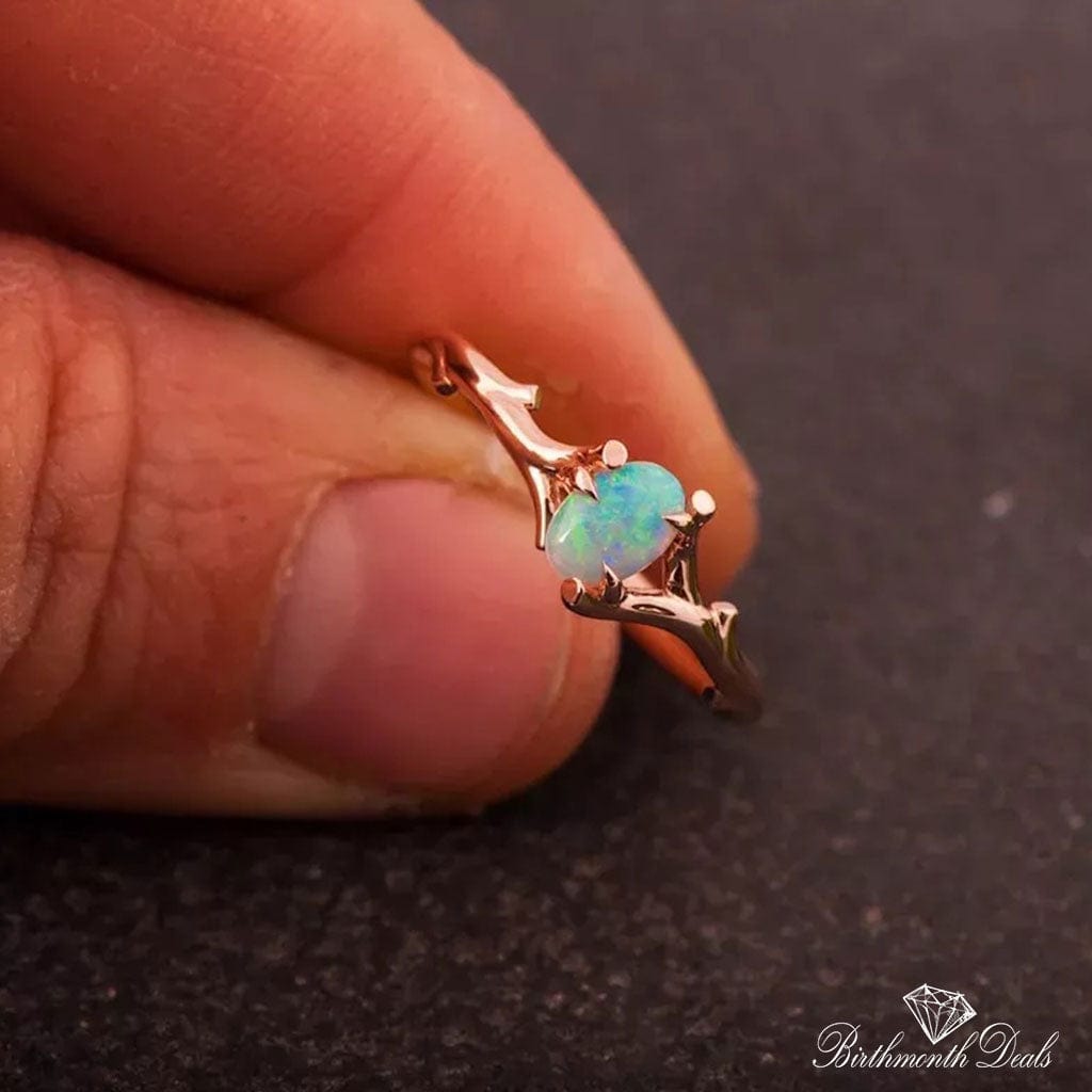 October Opal Birthstone Ring - Birthmonth Deals