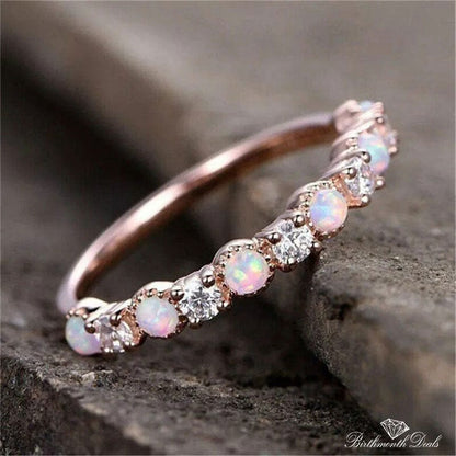 October Opal Birthstone Ring - Birthmonth Deals