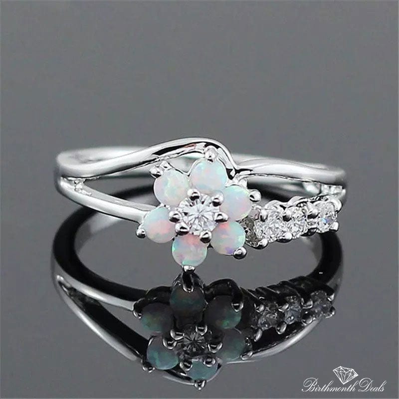 October Opal Birthstone Ring - Birthmonth Deals