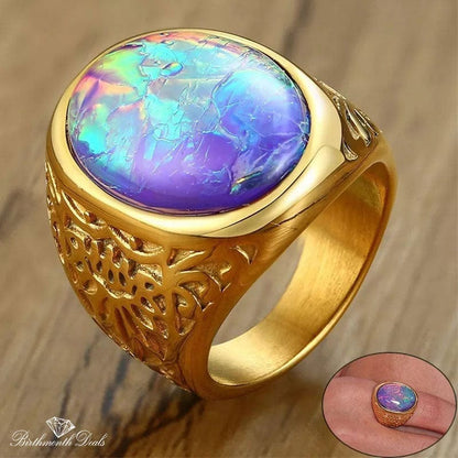 October Opal Birthstone Ring - Birthmonth Deals