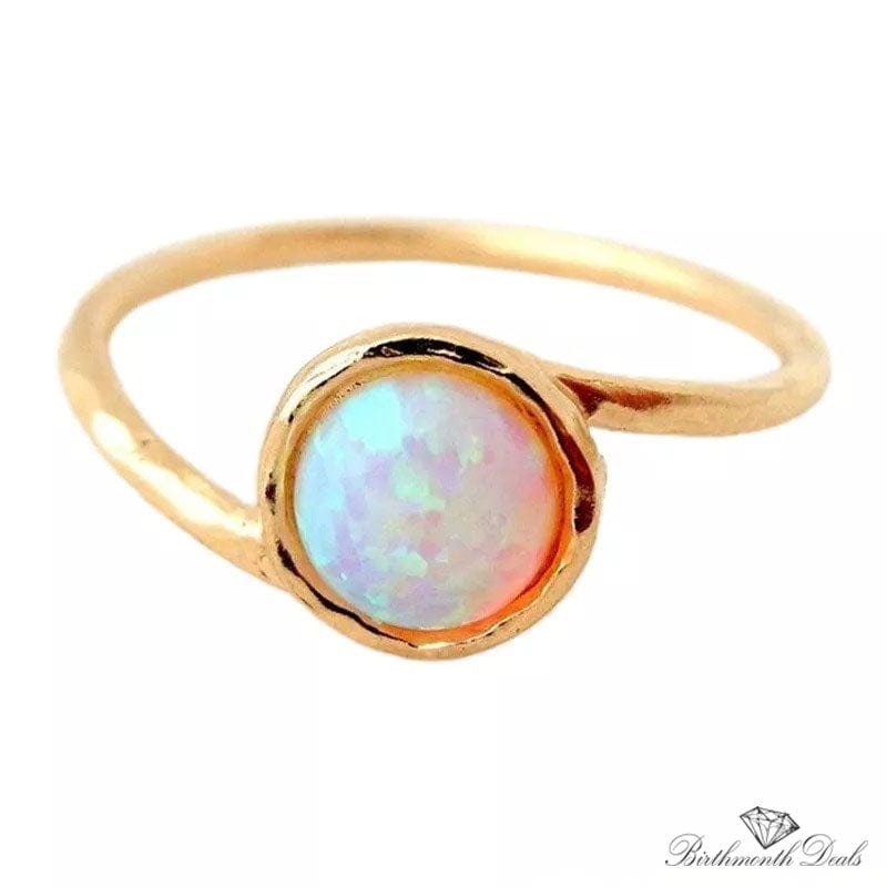 October Opal Birthstone Ring - Birthmonth Deals