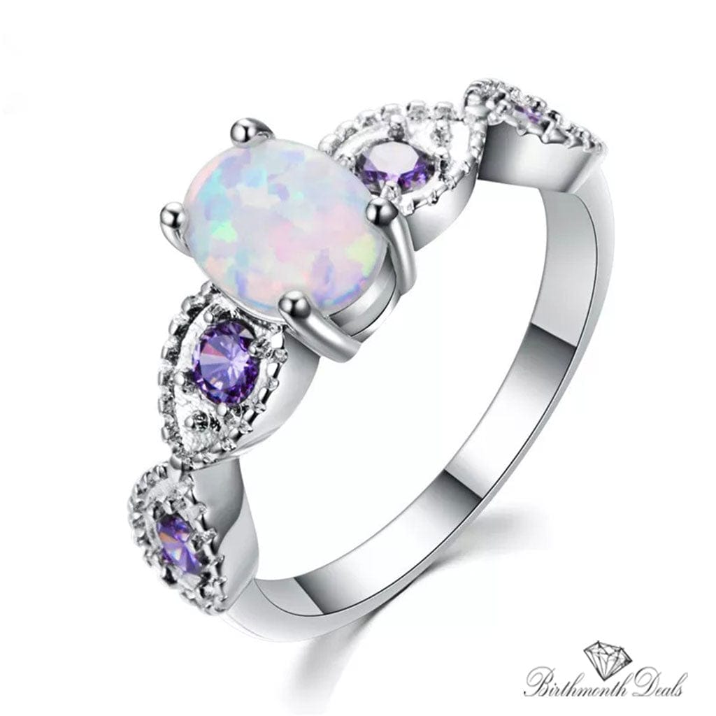 October Opal Birthstone Ring - Birthmonth Deals