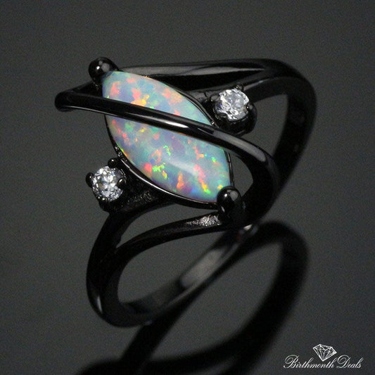 October Opal Birthstone Ring - Birthmonth Deals