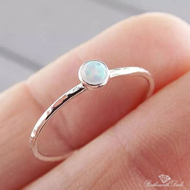 October Opal Birthstone Ring - Birthmonth Deals