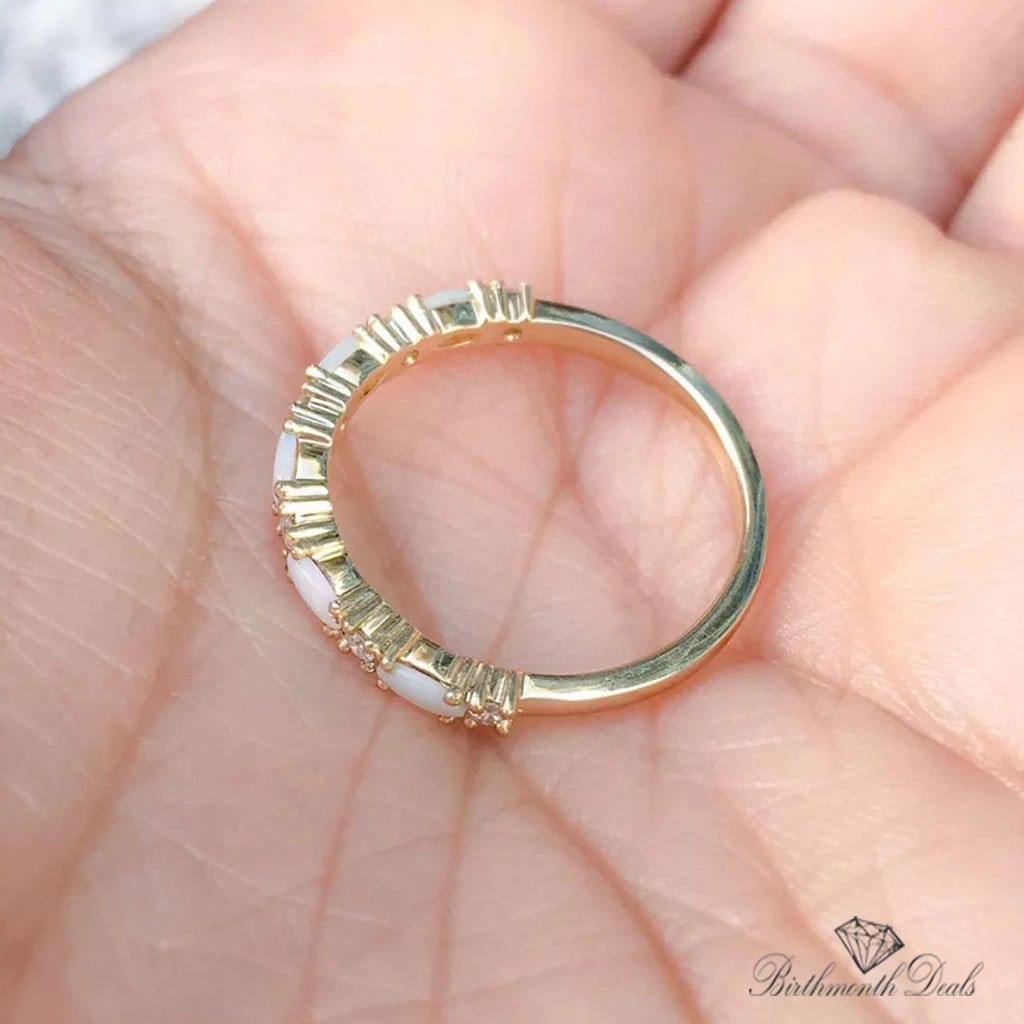 October Opal Birthstone Ring - Birthmonth Deals