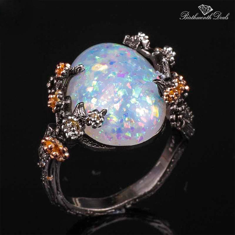 October Opal Birthstone Ring - Birthmonth Deals