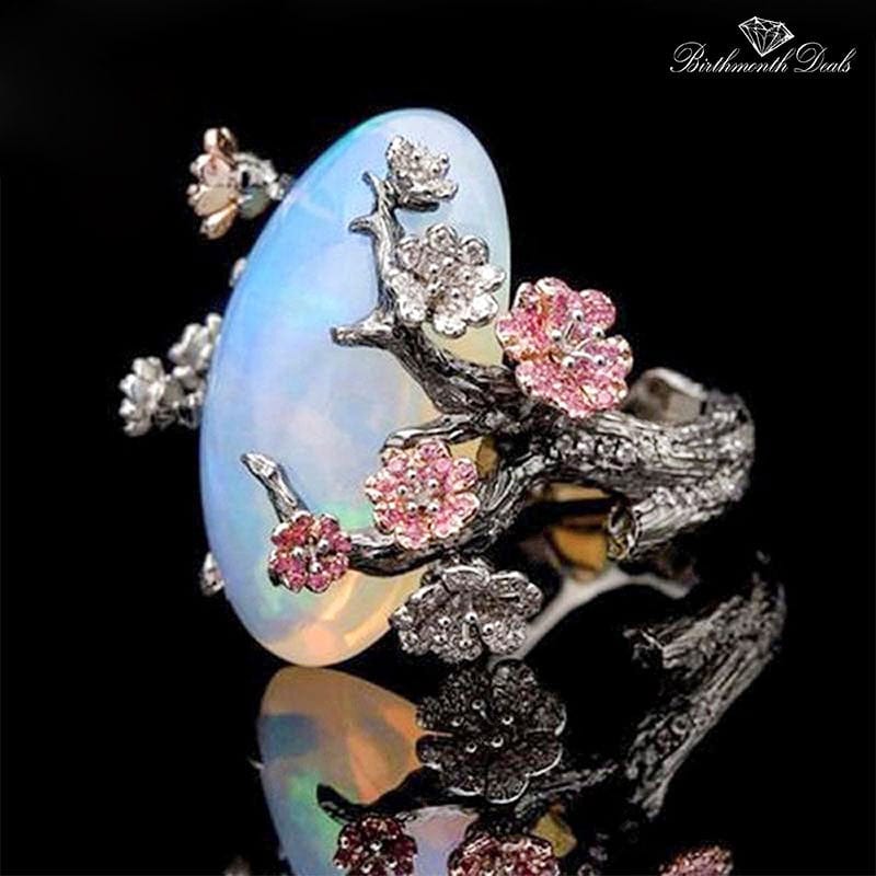 October Opal Birthstone Ring - Birthmonth Deals