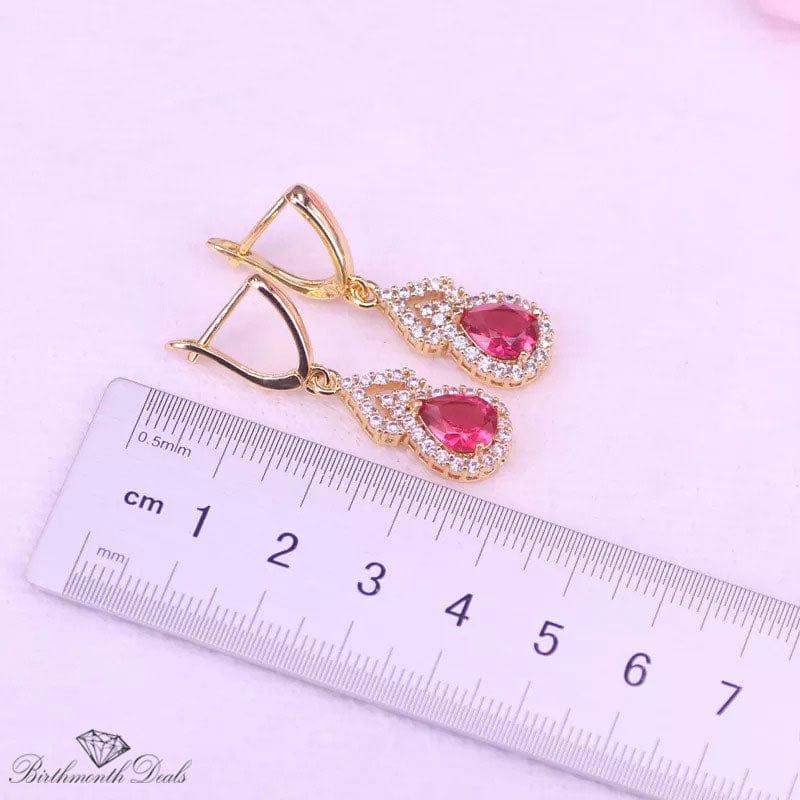 October Pink Tourmaline Birthstone Jewelry Set - Birthmonth Deals