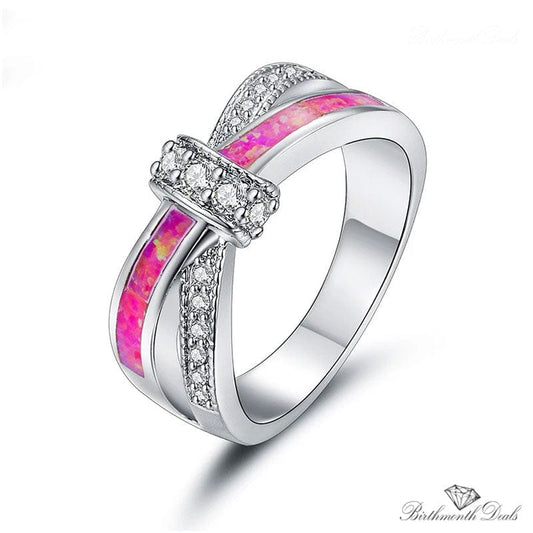 October Pink Tourmaline Birthstone Ring - Birthmonth Deals