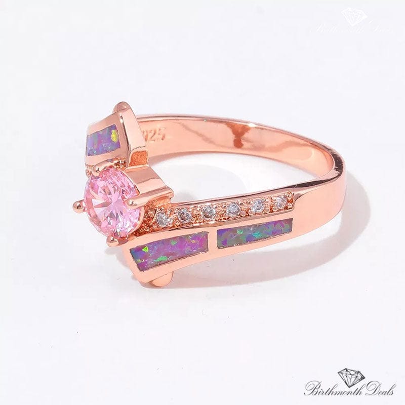 October Pink Tourmaline Birthstone Ring - Birthmonth Deals