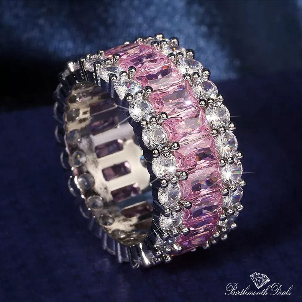 October Pink Tourmaline Birthstone Ring - Birthmonth Deals