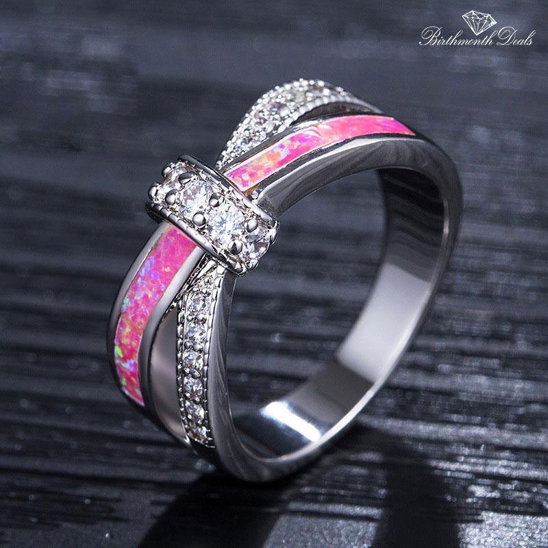 October Pink Tourmaline Birthstone Ring - Birthmonth Deals