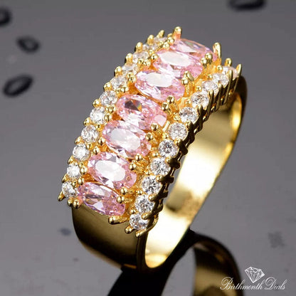 October Pink Tourmaline Birthstone Ring - Birthmonth Deals