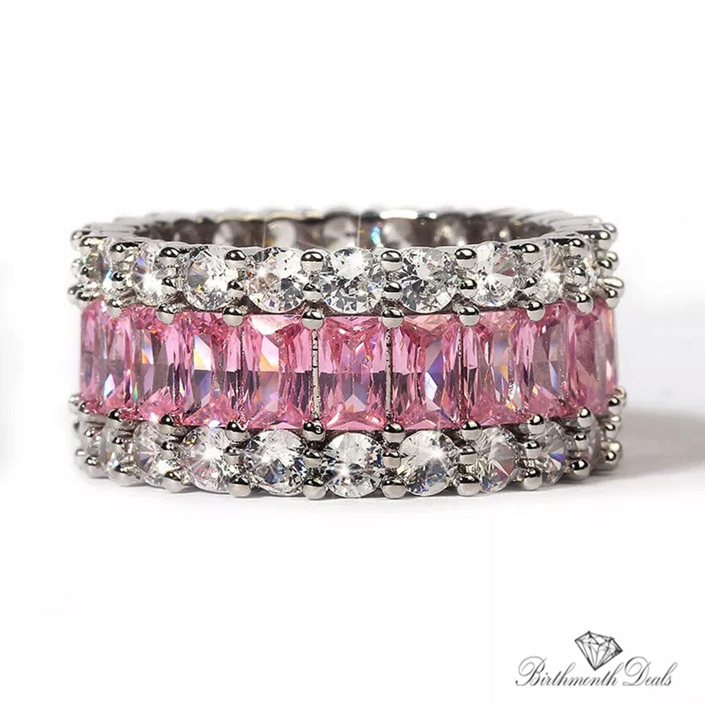 October Pink Tourmaline Birthstone Ring - Birthmonth Deals