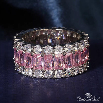 October Pink Tourmaline Birthstone Ring - Birthmonth Deals