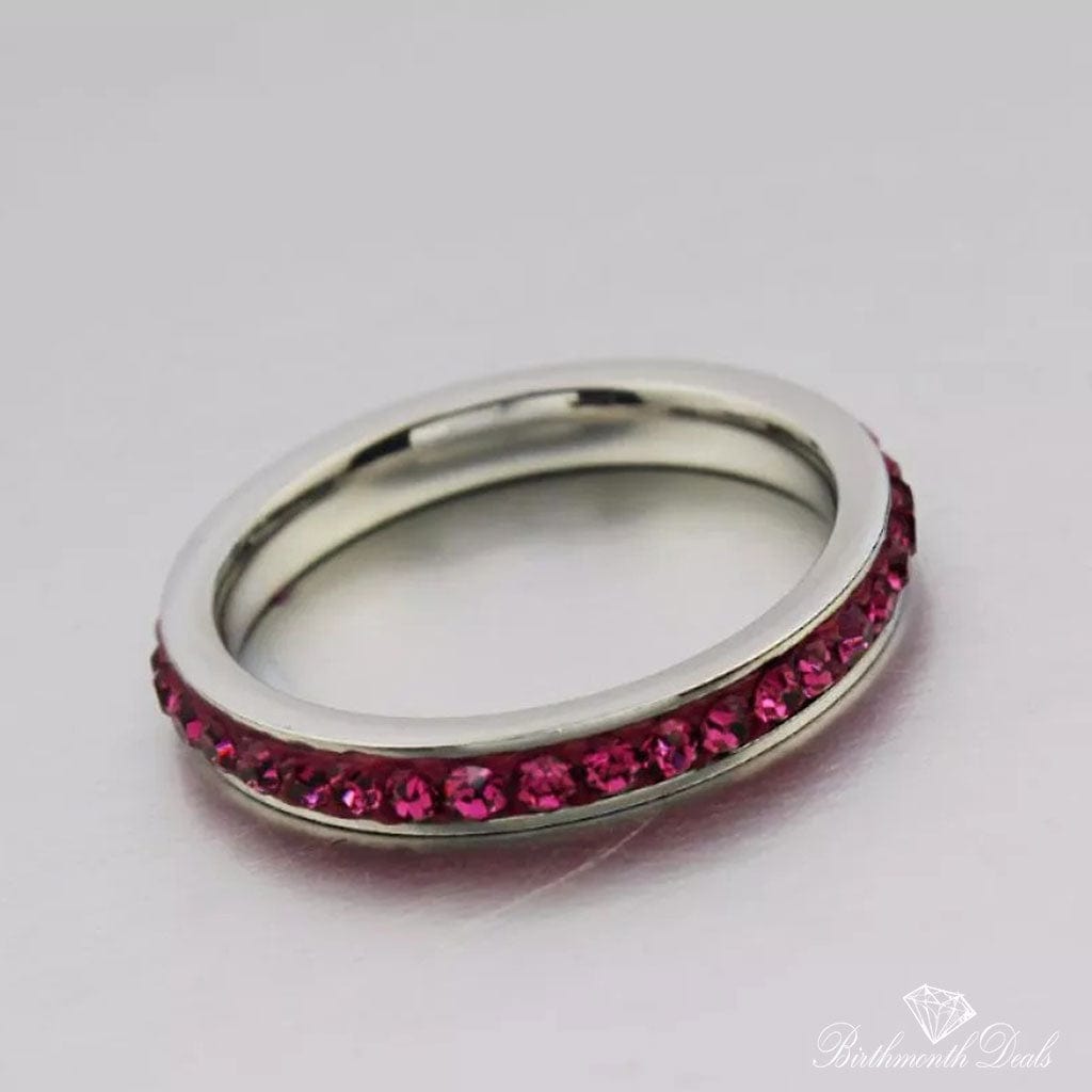 October Pink Tourmaline Opal Birthstone Ring - Birthmonth Deals