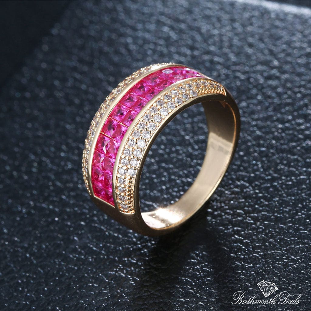 October Tourmaline Birthstone Ring - Birthmonth Deals