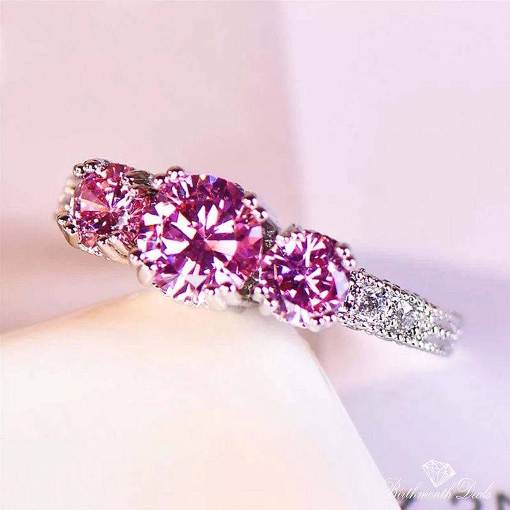 October Tourmaline Birthstone Ring - Birthmonth Deals