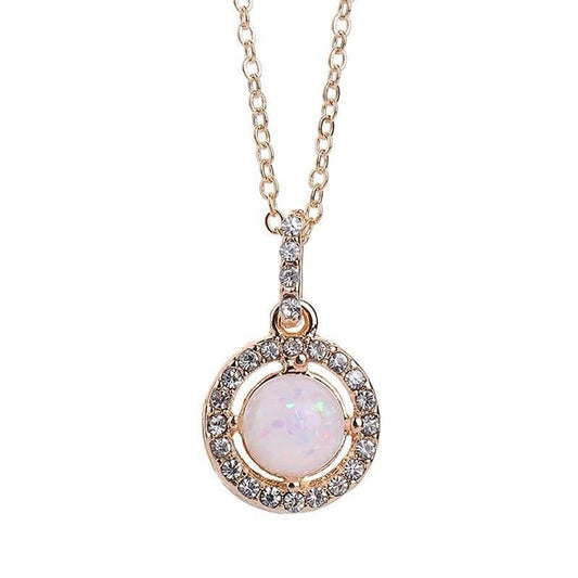 October Opal Birthstone Necklace - Birthmonth Deals